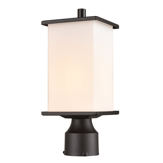Broad Street 1 Light Post Mount in Textured Matte Black
