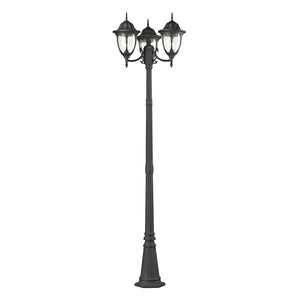 Central Square 3 Light Post Mount in Textured Matte Black