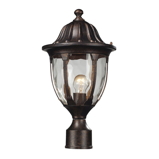 Glendale 17" 1 Light Post Mount in Regal Bronze
