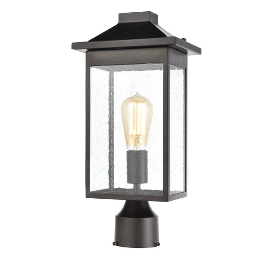 Lamplighter 1 Light Post Mount in Matte Black