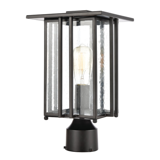 Radnor 1 Light Post Mount in Matte Black