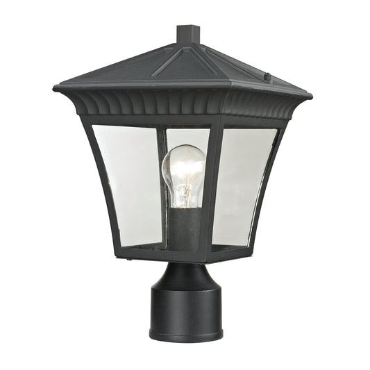 Ridgewood 1 Light Post Mount in Matte Textured Black