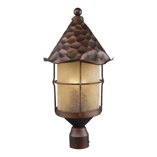 Rustica 26" 3 Light Post Mount in Antique Copper