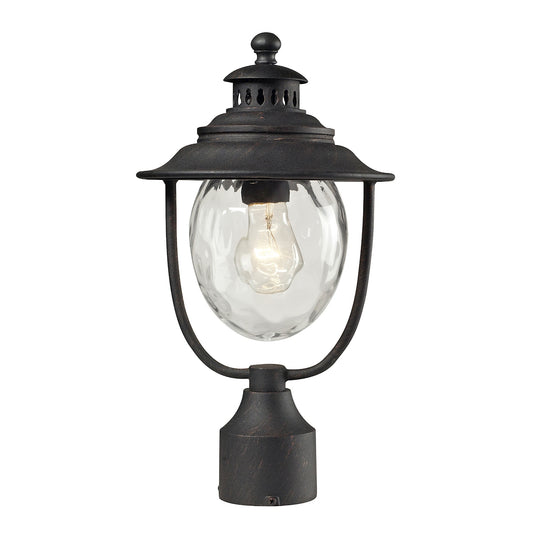 Searsport 1 Light Post Mount in Weathered Charcoal