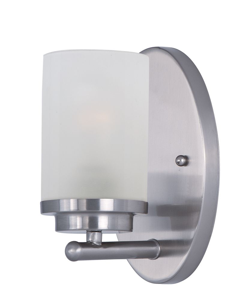 Corona 4.5' Single Light Vanity Wall Sconce in Satin Nickel