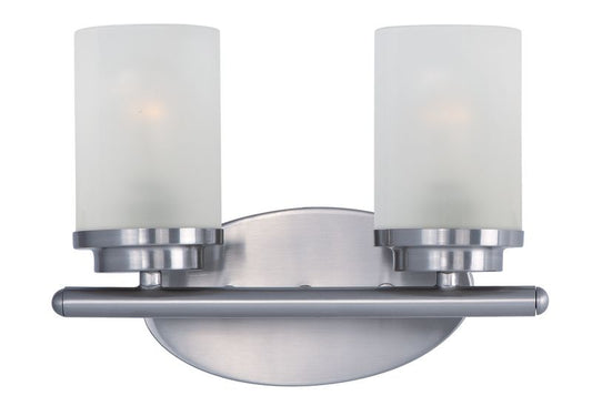 Corona 12" 2 Light Bath Vanity Light in Satin Nickel