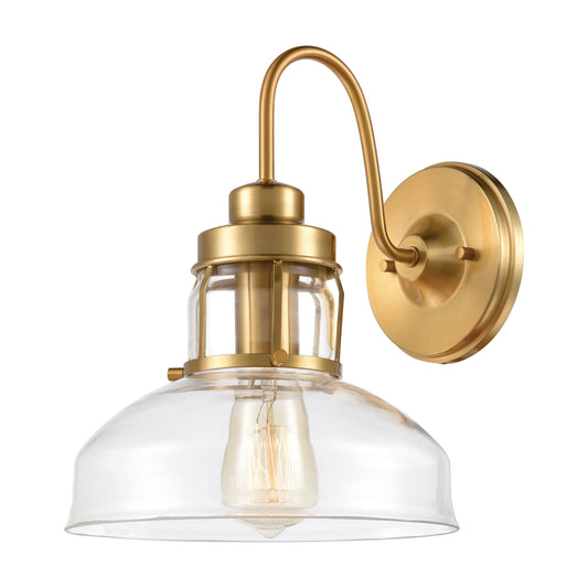 Manhattan Boutique 12" 1 Light Sconce in Brushed Brass