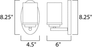 Corona 4.5' Single Light Wall Sconce in Oil Rubbed Bronze