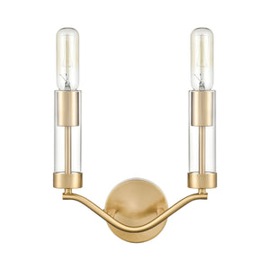 Celsius 11' 2 Light Sconce in Satin Brass