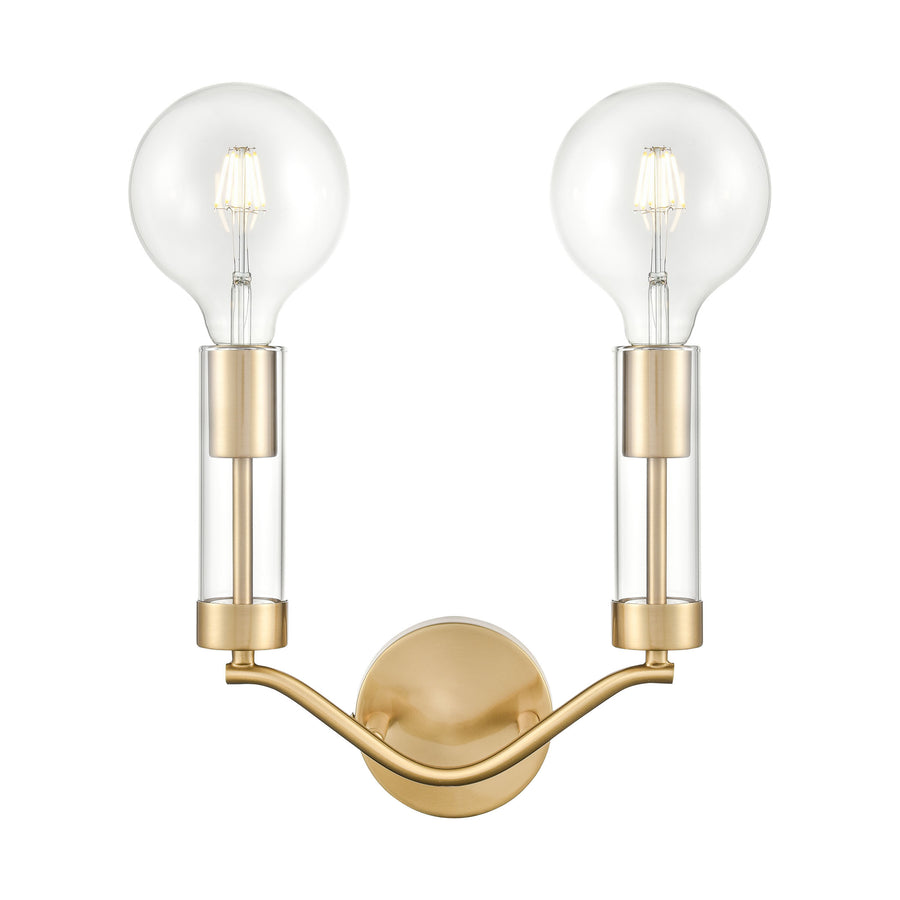 Celsius 11' 2 Light Sconce in Satin Brass