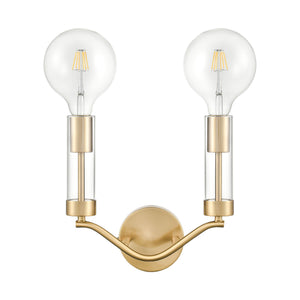 Celsius 11' 2 Light Sconce in Satin Brass