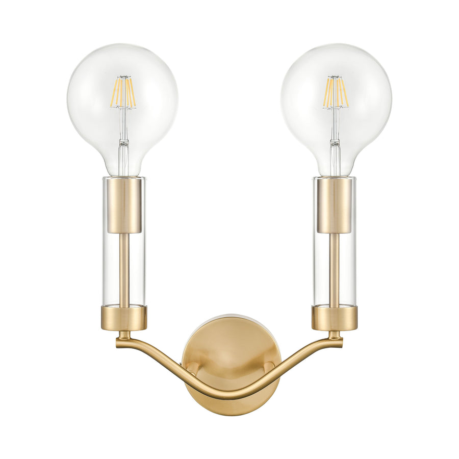 Celsius 11' 2 Light Sconce in Satin Brass