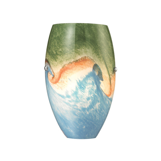 Geologic 8" 1 Light Sconce in Satin Nickel