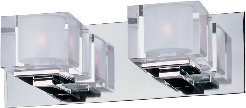 Cubic 14.5' 2 Light Bath Vanity Light in Polished Chrome