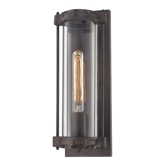 Chasebrook 15" 1 Light Sconce in Clay Iron
