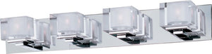Cubic 29.5' 4 Light Bath Vanity Light in Polished Chrome