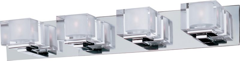 Cubic 29.5' 4 Light Bath Vanity Light in Polished Chrome
