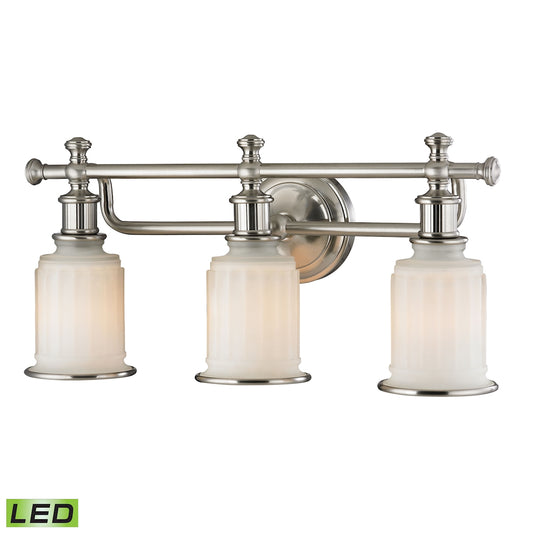 Acadia 22" 3 Light LED Vanity Light in Brushed Nickel