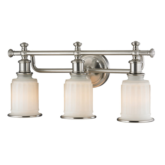Acadia 22" 3 Light Vanity Light in Brushed Nickel