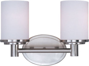 Cylinder 12.5' 2 Light Bath Vanity Light in Satin Nickel