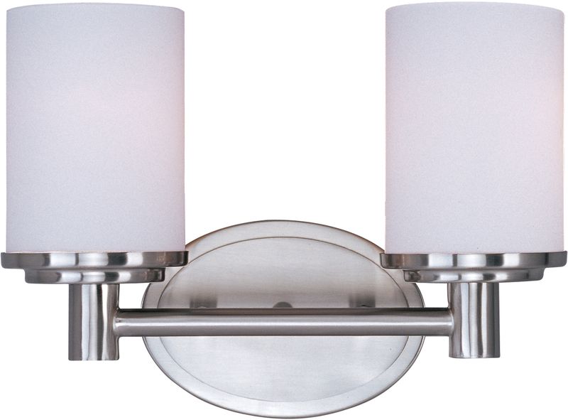 Cylinder 12.5' 2 Light Bath Vanity Light in Satin Nickel