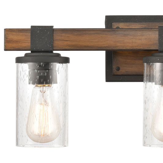 Crenshaw 22" 3 Light Vanity Light in Distressed Black