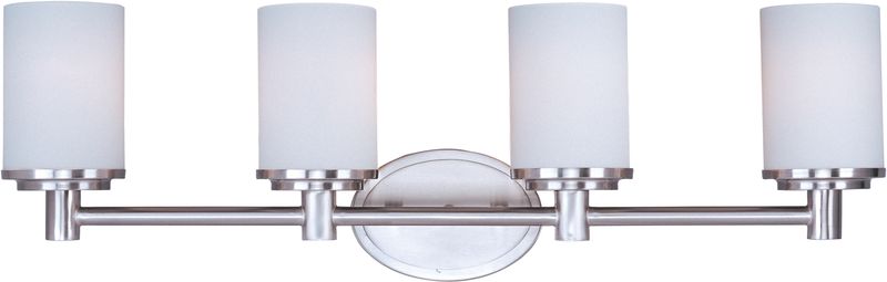 Cylinder 29' 4 Light Bath Vanity Light in Satin Nickel