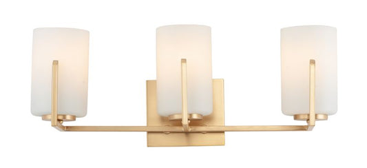 Dart 21.25" 3 Light Bath Vanity Light in Satin Brass