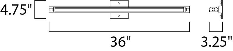 Director 36' Single Light Vanity Lighting in Polished Chrome
