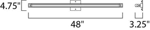 Director 48' Single Light Vanity Lighting in Polished Chrome