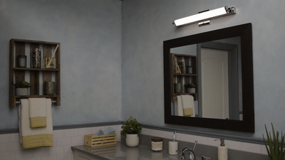 Director 24' Single Light Vanity Lighting in Polished Chrome