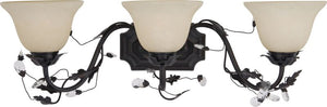 Elegante 28' 3 Light Bath Vanity Light in Oil Rubbed Bronze