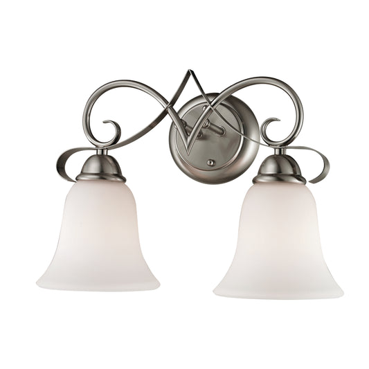 Brighton 15" 2 Light Vanity Light in Brushed Nickel