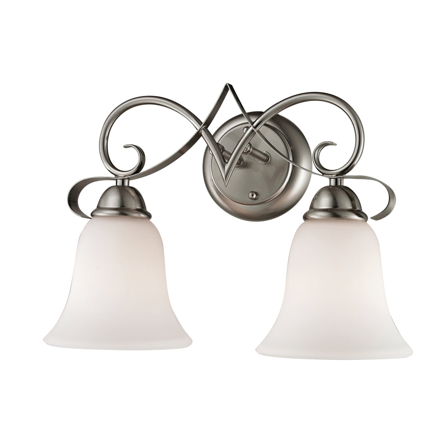 Brighton 15' 2 Light Vanity Light in Brushed Nickel