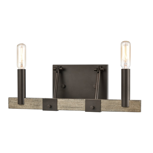 Transitions 14" 2 Light Vanity Light in Oil Rubbed Bronze