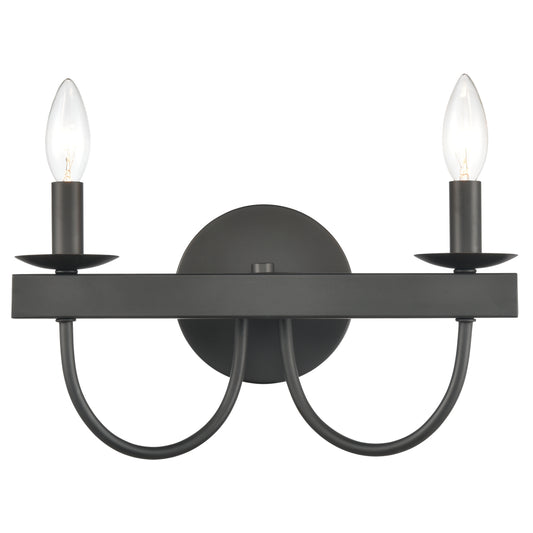 Williamson 14" 2 Light Vanity Light in Black