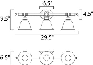 Essentials - 714x 29.5' 3 Light Vanity Lighting in Satin Nickel