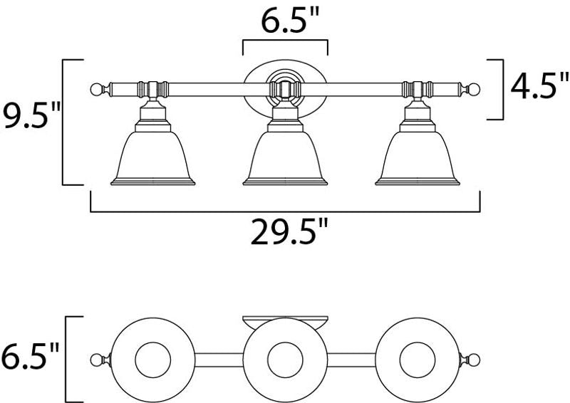 Essentials - 714x 29.5' 3 Light Vanity Lighting in Satin Nickel