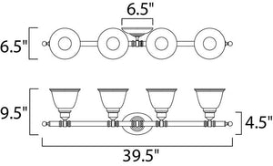 Essentials - 714x 39.5' 4 Light Vanity Lighting in Satin Nickel
