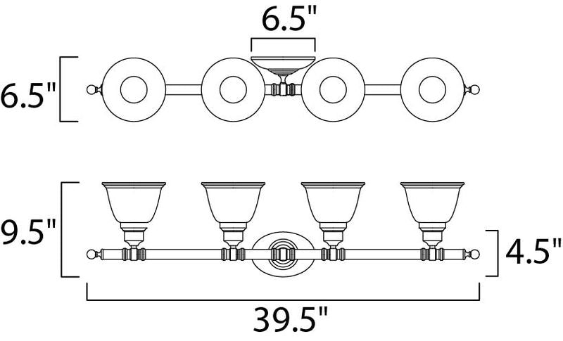 Essentials - 714x 39.5' 4 Light Vanity Lighting in Satin Nickel