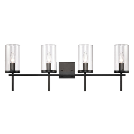 Oakland 32.5" 4 Light Vanity Light in Black
