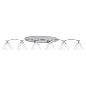 Prestige 9.5' 6 Light Vanity Light in Brushed Nickel