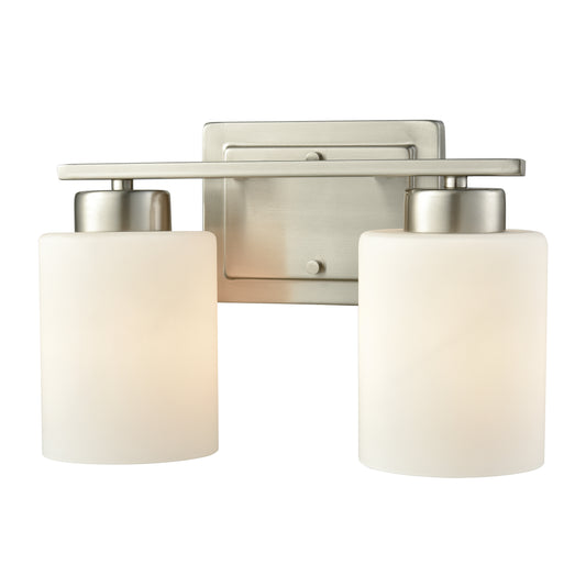 Summit Place 12" 2 Light Vanity Light in Brushed Nickel