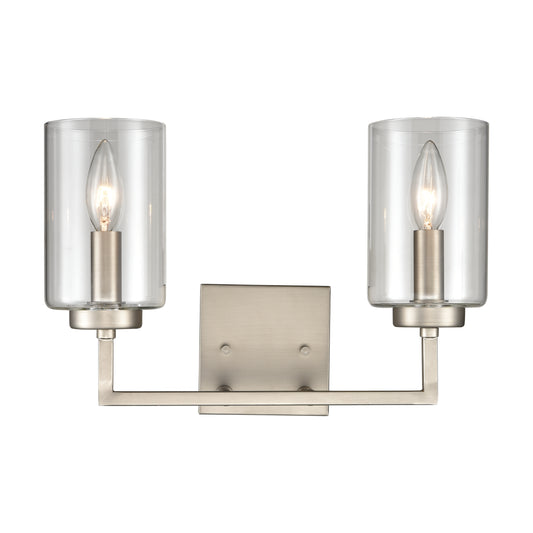 West End 14.5" 2 Light Vanity Light in Brushed Nickel