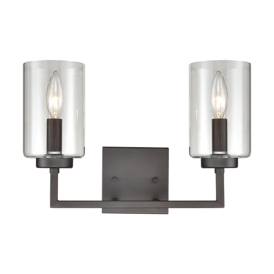 West End 14.5" 2 Light Vanity Light in Oil Rubbed Bronze
