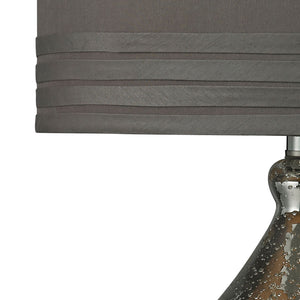 Bubble Glass 24' Table Lamp in Silver Mercury