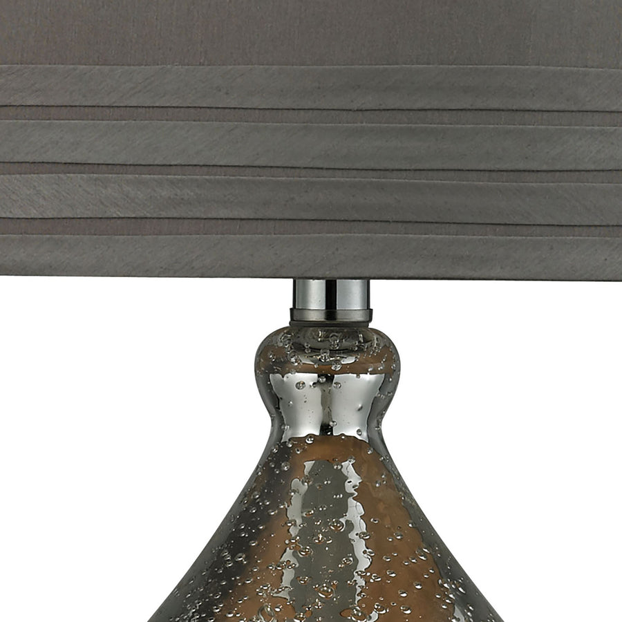 Bubble Glass 24' Table Lamp in Silver Mercury