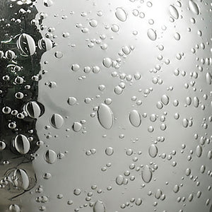 Bubble Glass 24' Table Lamp in Silver Mercury