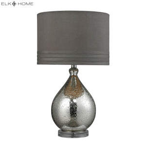 Bubble Glass 24' Table Lamp in Silver Mercury