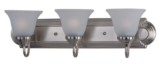 Essentials - 801x 24" 3 Light Bath Vanity Light in Satin Nickel with Frosted Glass Finish
